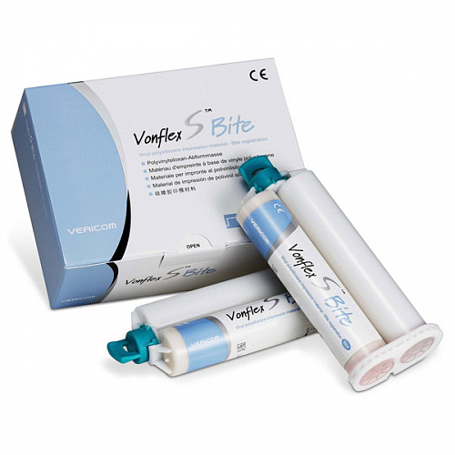 Vonflex S Bite Normal (Вонфлекс С Байт Нормал), слепочный материал, база+катал. 2х50мл, 6018 Vericom