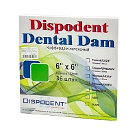 Латексные листы для раббердама  Dispodent DentalDam размер 152х152 мм., Плотность: Средняя
