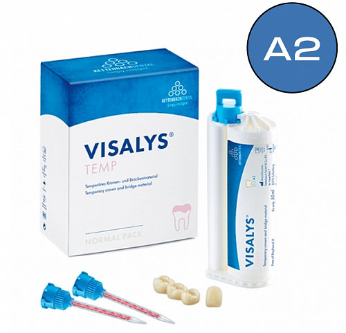 Visalys Temp в картриджах, 50мл А2 материал стом.  для врем. коронок  13781 Kettenbach