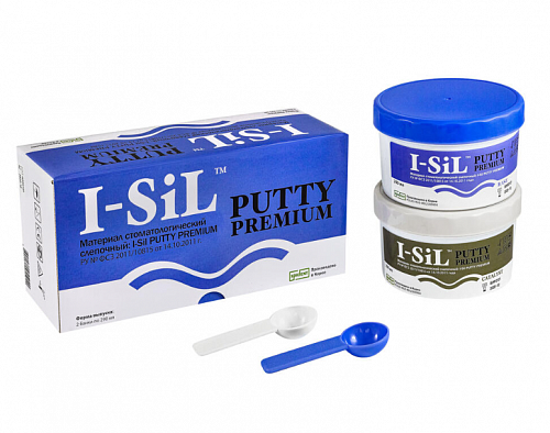 I-Sil Putty Premium (Айсил) материал слепочный базовый слой (2*290мл) 7151RG  Spident